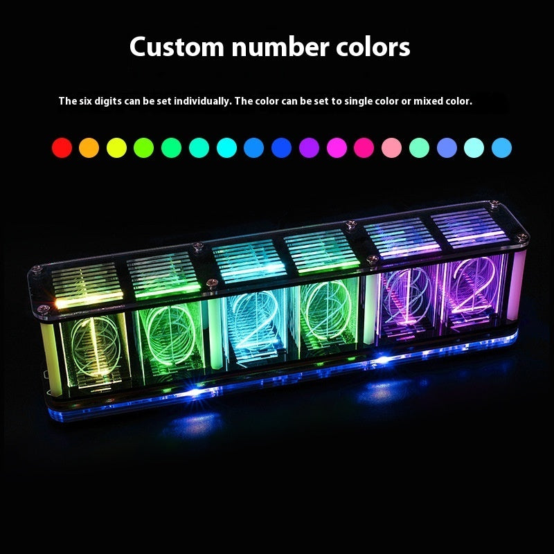 Proposed Nixie Tube Clock RGB Lamp Music Spectrum Creative Decoration Digital Clock Electronic DIY Kit