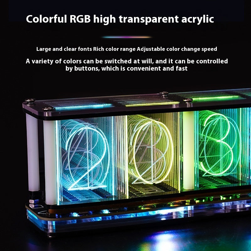Proposed Nixie Tube Clock RGB Lamp Music Spectrum  Creative Decoration Digital Clock Electronic DIY Kit