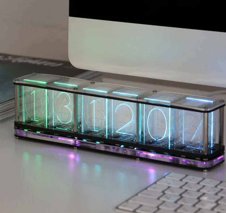 Proposed Nixie Tube Clock RGB Lamp Music Spectrum  Creative Decoration Digital Clock Electronic DIY Kit
