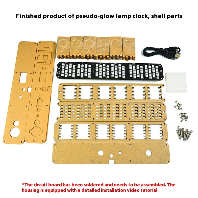 Proposed Nixie Tube Clock RGB Lamp Music Spectrum  Creative Decoration Digital Clock Electronic DIY Kit